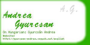 andrea gyurcsan business card