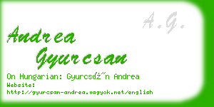 andrea gyurcsan business card